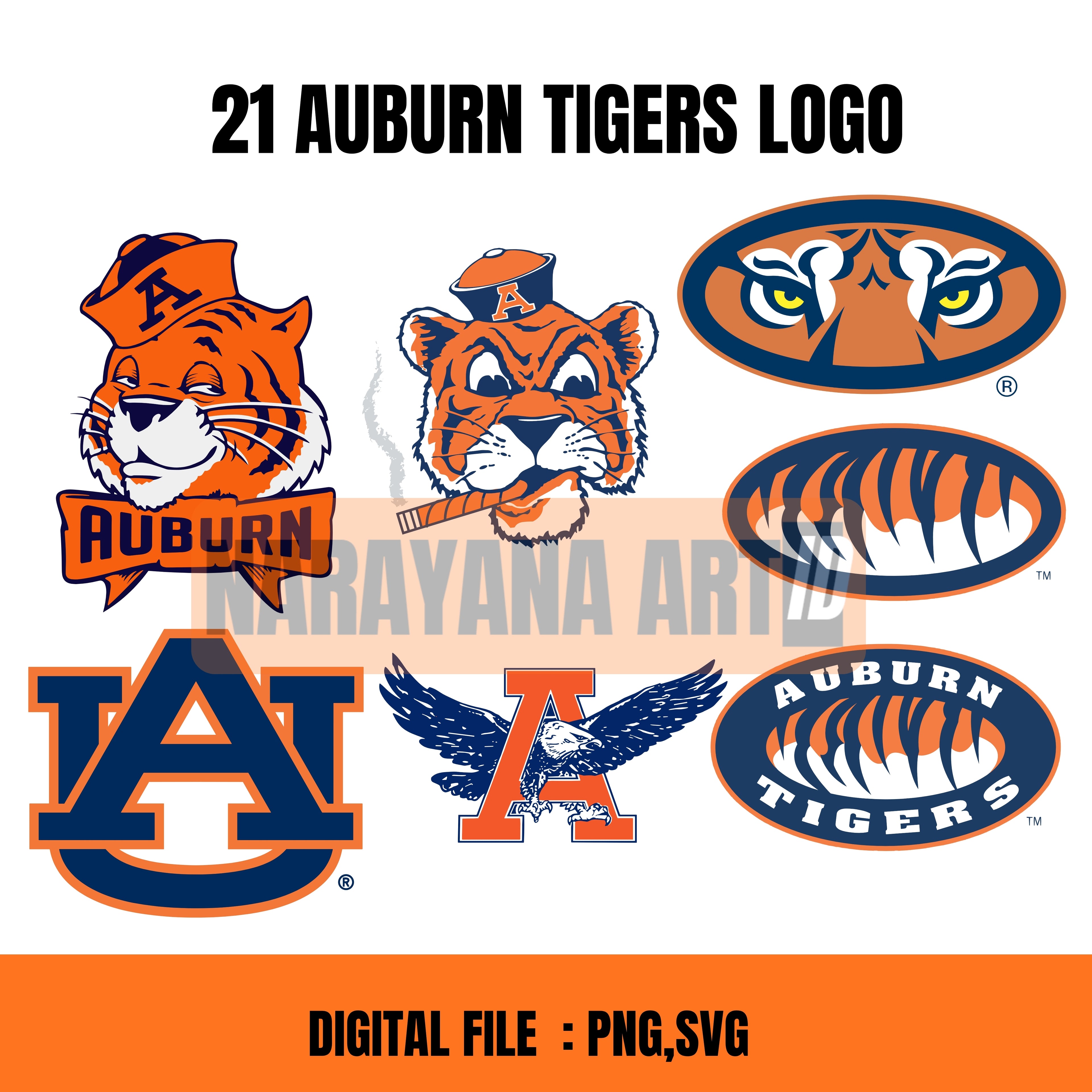 21 Auburn Tigers Logo  PNG & SVG